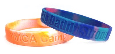 Personalized Swirl Embossed Silicone Wristbands  Harborway Gift